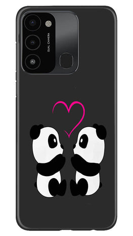 Panda Love Mobile Back Case for Tecno Spark 8C (Design - 355)
