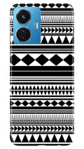 Black white Pattern Case for Vivo T1 44W