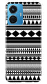 Black white Pattern Case for Vivo T1 44W