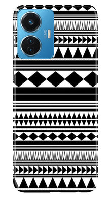 Black white Pattern Mobile Back Case for Vivo T1 44W (Design - 5)
