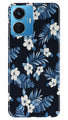 White flowers Blue Background2 Case for Vivo T1 44W