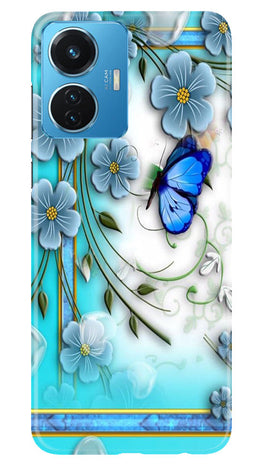 Blue Butterfly Case for Vivo T1 44W