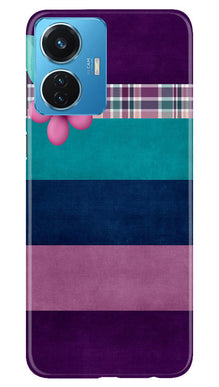 Purple Blue Mobile Back Case for Vivo T1 44W (Design - 37)