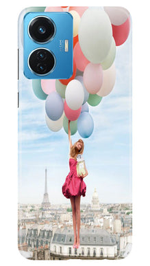 Girl with Baloon Mobile Back Case for Vivo T1 44W (Design - 84)
