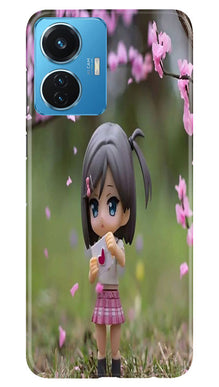 Cute Girl Mobile Back Case for Vivo T1 44W (Design - 92)