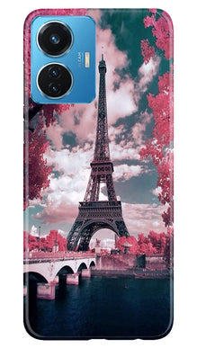 Eiffel Tower Mobile Back Case for Vivo T1 44W  (Design - 101)