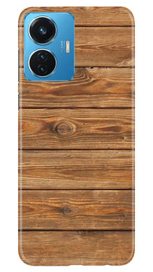 Wooden Look Mobile Back Case for Vivo T1 44W  (Design - 113)