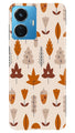 Leaf Pattern Art Case for Vivo T1 44W  (Design - 132)