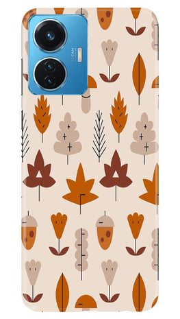 Leaf Pattern Art Case for Vivo T1 44W(Design - 132)