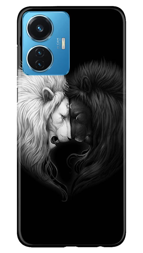 Dark White Lion Case for Vivo T1 44W  (Design - 140)