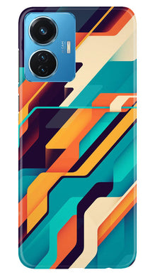 Modern Art Mobile Back Case for Vivo T1 44W (Design - 201)