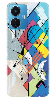 Modern Art Mobile Back Case for Vivo T1 44W (Design - 203)