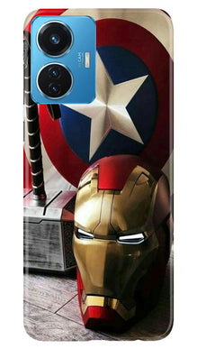 Captain America Shield Mobile Back Case for Vivo T1 44W (Design - 222)