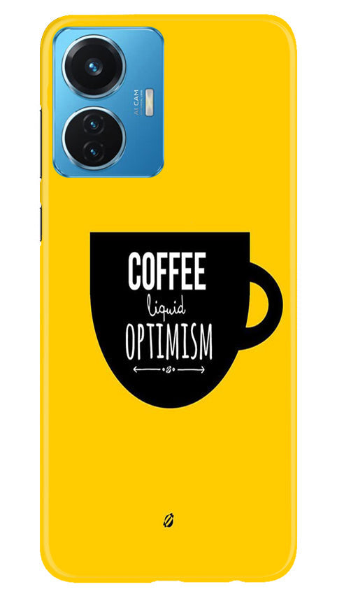 Coffee Optimism Mobile Back Case for Vivo T1 44W (Design - 313)