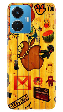 Wooden Texture Mobile Back Case for Vivo T1 44W (Design - 326)