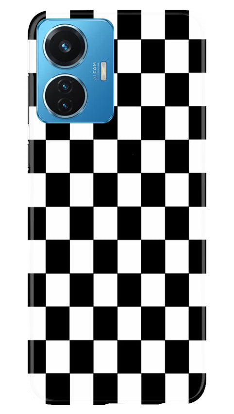 Black White Boxes Mobile Back Case for Vivo T1 44W (Design - 331)
