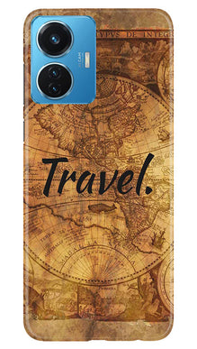Travel Mobile Back Case for Vivo T1 44W (Design - 334)