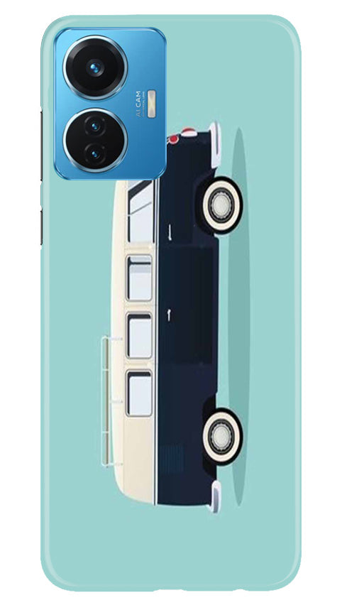 Travel Bus Mobile Back Case for Vivo T1 44W (Design - 338)
