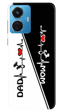 Love Mom Dad Mobile Back Case for Vivo T1 44W (Design - 344)
