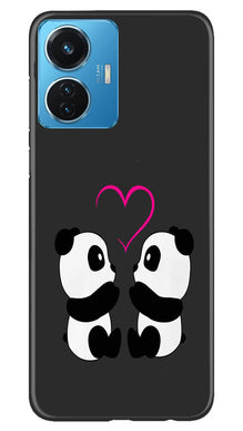 Panda Love Mobile Back Case for Vivo T1 44W (Design - 355)