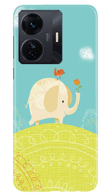 Elephant Painting Mobile Back Case for Vivo IQOO Z6 5G (Design - 46)