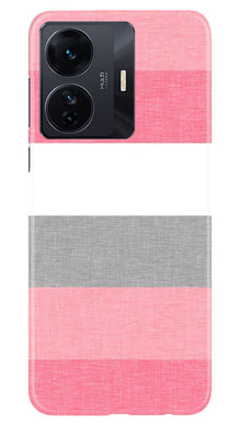 Pink white pattern Mobile Back Case for Vivo IQOO Z6 5G (Design - 55)