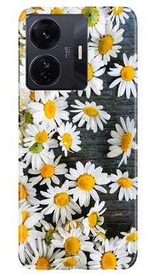 White flowers2 Mobile Back Case for Vivo IQOO Z6 5G (Design - 62)