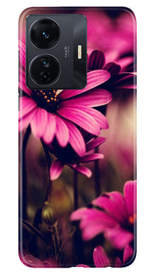 Purple Daisy Mobile Back Case for Vivo IQOO Z6 5G (Design - 65)