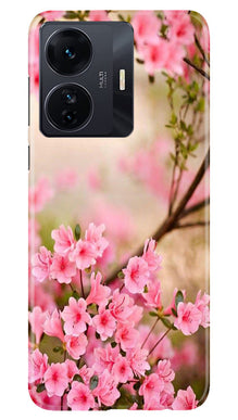 Pink flowers Mobile Back Case for Vivo T1 Pro 5G (Design - 69)