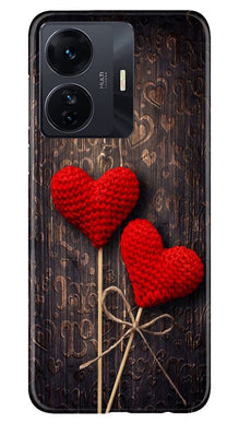 Red Hearts Mobile Back Case for Vivo IQOO Z6 5G (Design - 80)