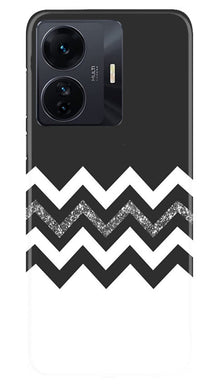 Black white Pattern2Mobile Back Case for Vivo IQOO Z6 5G (Design - 83)