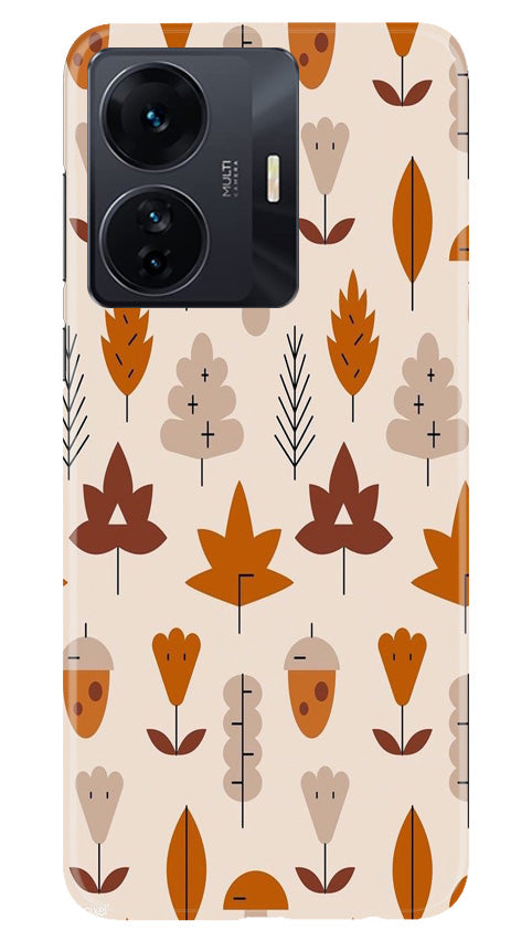 Leaf Pattern Art Case for Vivo T1 Pro 5G  (Design - 132)