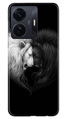 Dark White Lion Mobile Back Case for Vivo IQOO Z6 5G  (Design - 140)