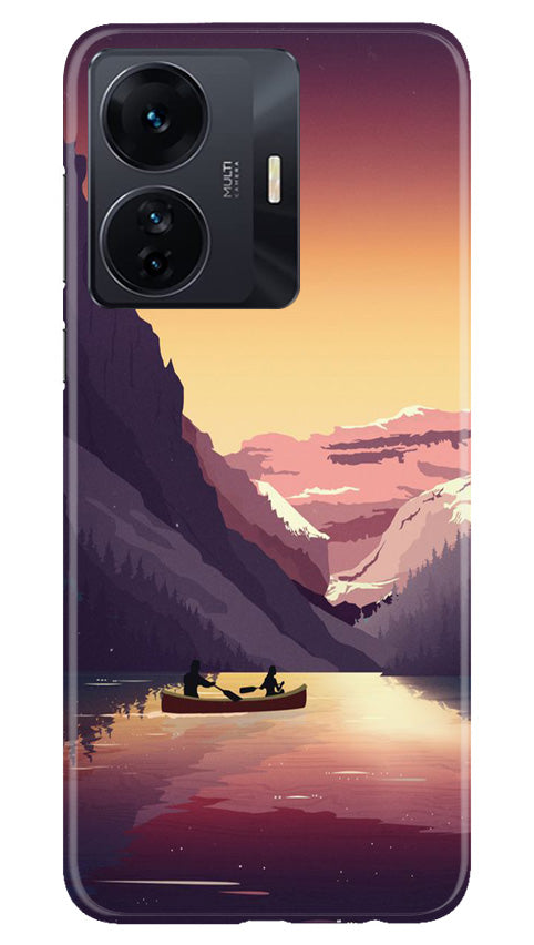 Mountains Boat Case for Vivo IQOO Z6 5G (Design - 150)