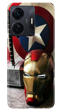 Captain America Shield Mobile Back Case for Vivo IQOO Z6 5G (Design - 222)