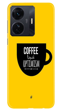 Coffee Optimism Mobile Back Case for Vivo IQOO Z6 5G (Design - 313)