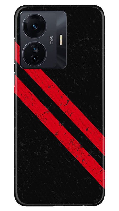 Black Red Pattern Mobile Back Case for Vivo IQOO Z6 5G (Design - 332)