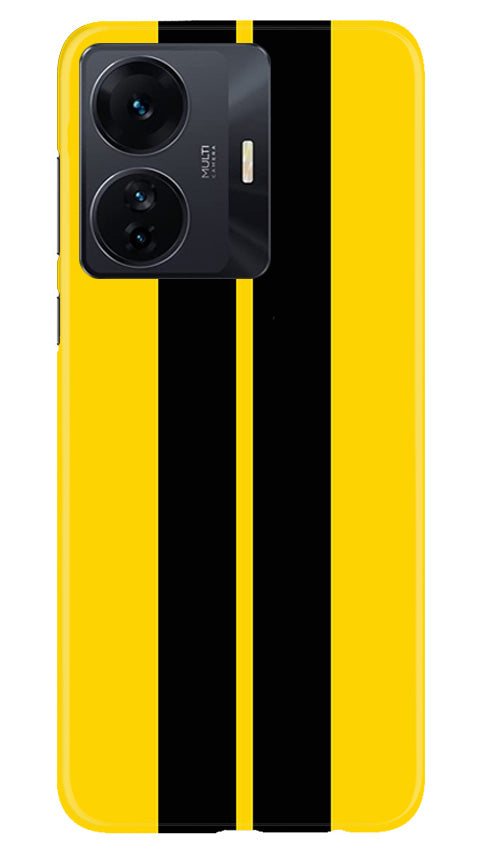 Black Yellow Pattern Mobile Back Case for Vivo IQOO Z6 5G (Design - 336)