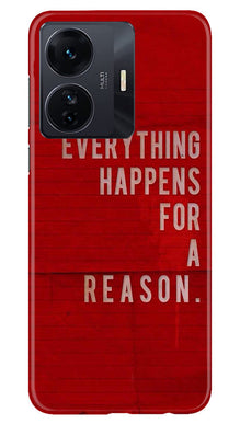 Everything Happens Reason Mobile Back Case for Vivo IQOO Z6 5G (Design - 337)