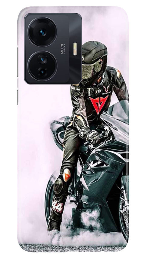 Biker Mobile Back Case for Vivo IQOO Z6 5G (Design - 342)