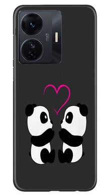 Panda Love Mobile Back Case for Vivo T1 Pro 5G (Design - 355)