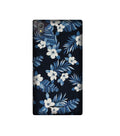 White flowers Blue Background2 Case for Sony T2 Ultra