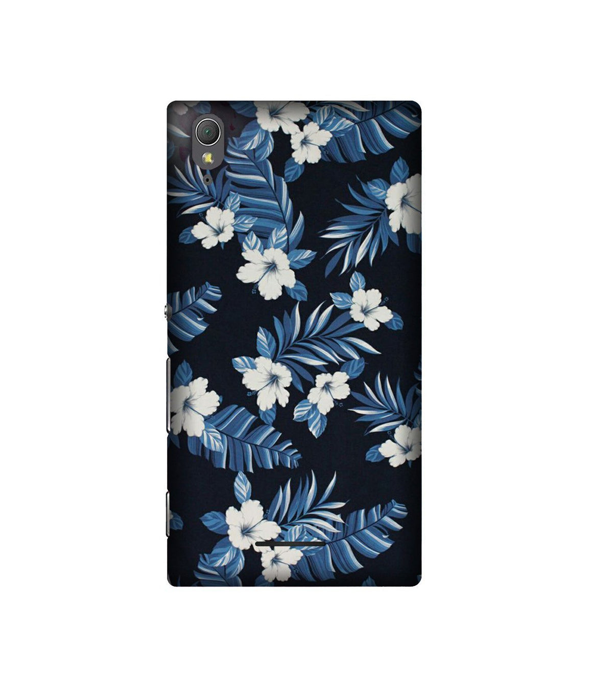 White flowers Blue Background2 Case for Sony T2 Ultra