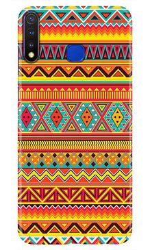 Zigzag line pattern Mobile Back Case for Vivo U20 (Design - 4)