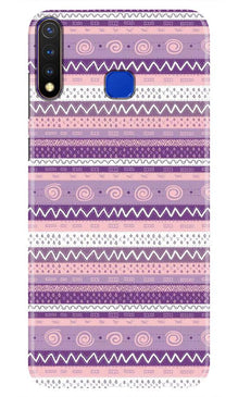 Zigzag line pattern3 Mobile Back Case for Vivo U20 (Design - 11)