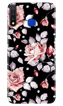 Pink rose Mobile Back Case for Vivo U20 (Design - 12)
