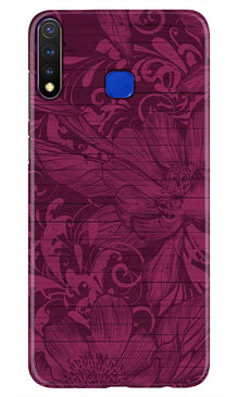 Purple Backround Mobile Back Case for Vivo Y19 (Design - 22)