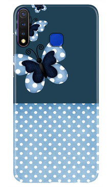 White dots Butterfly Mobile Back Case for Vivo U20 (Design - 31)