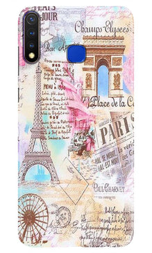 Paris Eiftel Tower Mobile Back Case for Vivo Y19 (Design - 54)