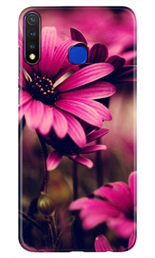 Purple Daisy Mobile Back Case for Vivo U20 (Design - 65)